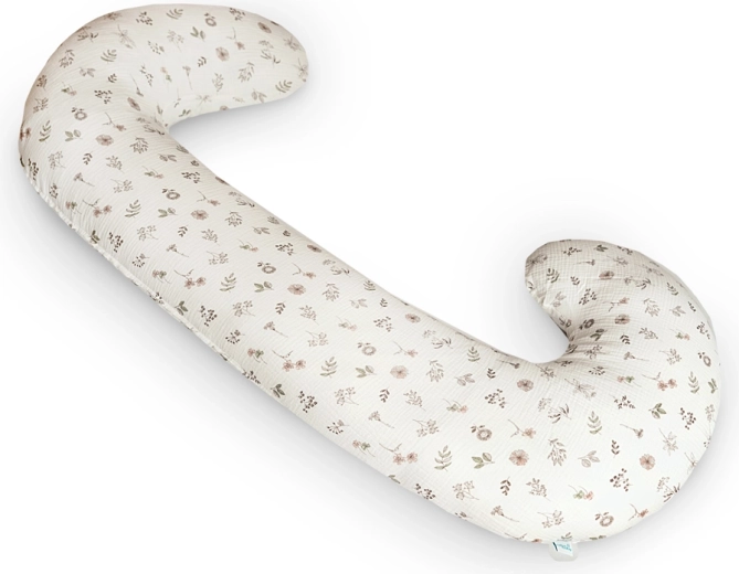 Ceba cuscino da allattamento e gravidanza Cebuška Duo mussola Small Twigs 300 cm