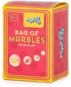 Biglie di vetro in pratico sacchetto