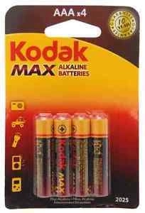 Kodak Alkaline Max AAA batterie alcaline 1,5 V, 4 pz