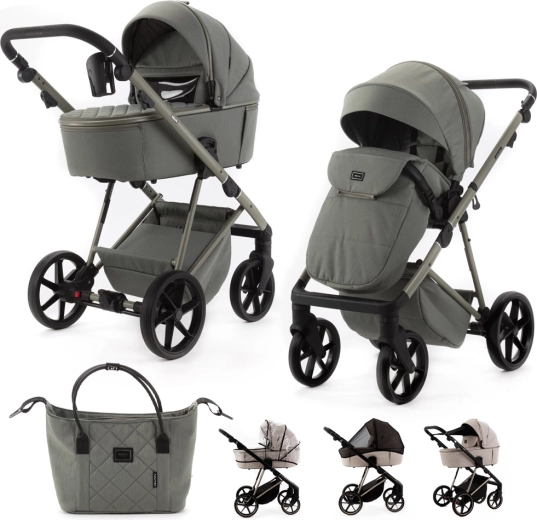 Passeggino combinato Adamex Delta Natura salvia