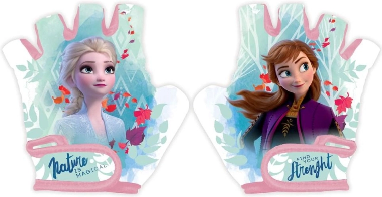 Guanti da ciclismo per bambini Frozen rosa