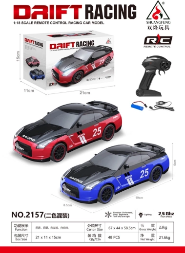 Auto radiocomandata da drift Racing 25 rossa 1:18