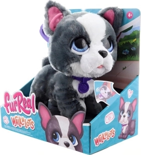 FurReal Walkalots bulldog francese – cagnolino di peluche interattivo con guinzaglio 20 cm