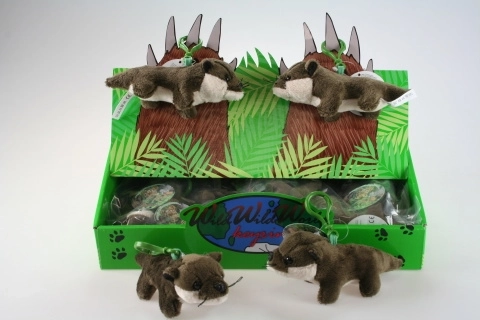 Lontra di peluche portachiavi 15 cm