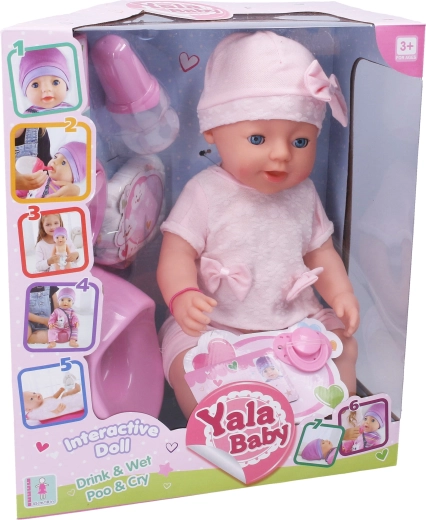 Bambina che fa pipì con accessori 45 cm
