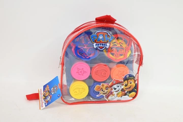 Paw Patrol: zainetto trasparente con pasta modellabile e formine