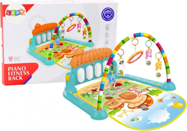 Tappetino ginnico multifunzionale colorato per neonati con pianoforte