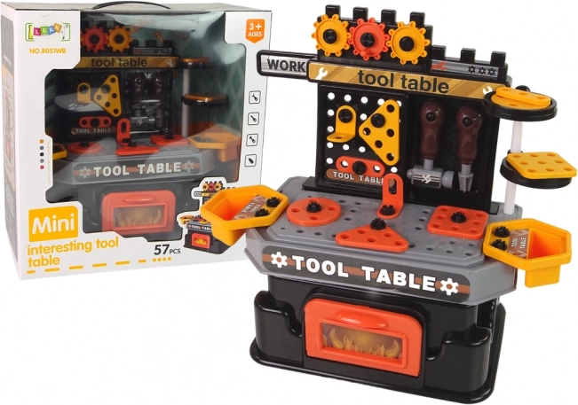 Banco da lavoro per bambini con attrezzi – 57 pezzi