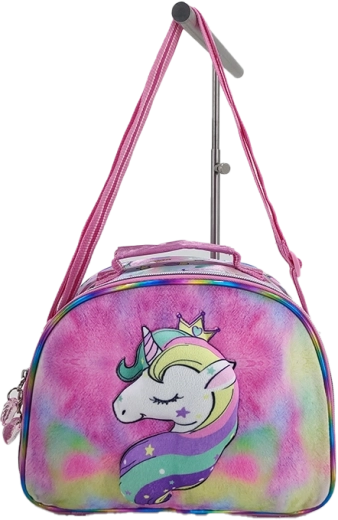Borsetta a tracolla per bambine con unicorno arcobaleno 25 cm