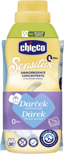 Chicco ammorbidente Baby Sensitive Tocco Delicato 750 ml + salviette umidificate 72 pz gratis