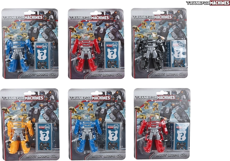 Auto-robot trasformabile 9,5 cm con accessori