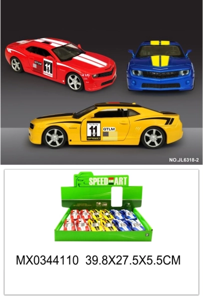 Auto sportiva in metallo con portiere apribili e funzione a retrocarica