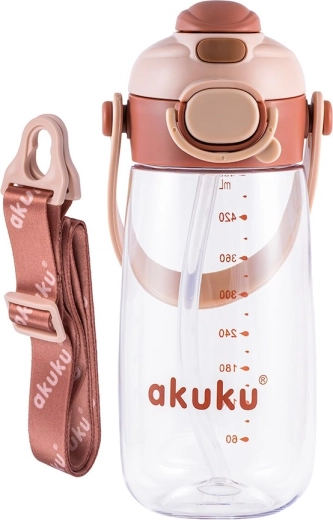 Borraccia scolastica con cannuccia Akuku 480 ml mocha