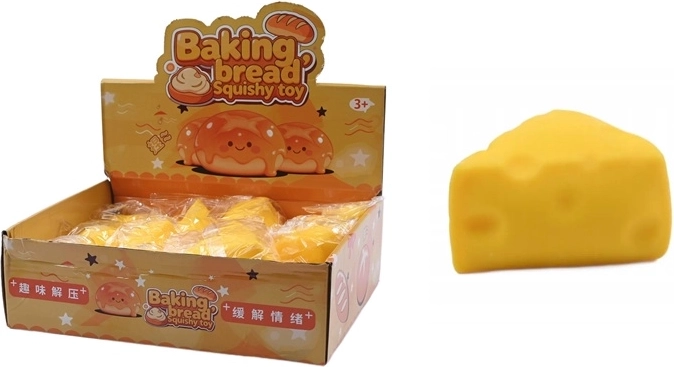 Giocattolo antistress da spremere a forma di formaggio - 1 pezzo