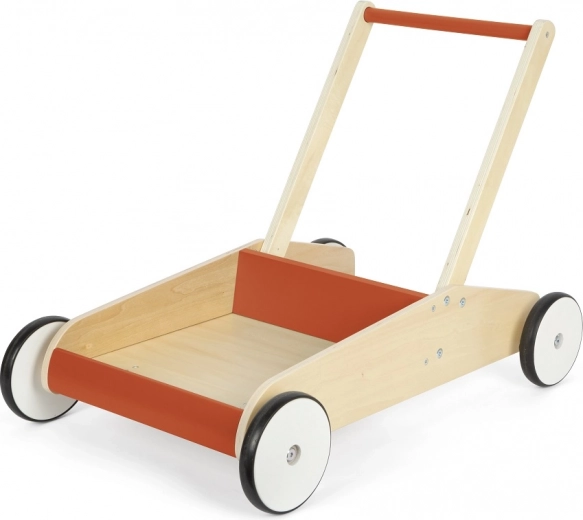 Carrello primi passi in legno Small Foot, rosso