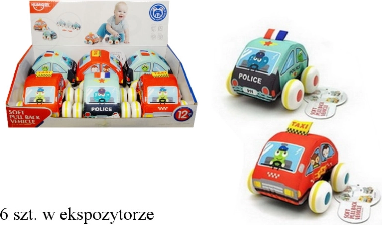 Morbida macchinina in tessuto con meccanismo a retrocarica pull-back - 1 pezzo