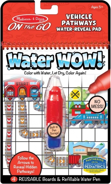 Libri da colorare ad acqua Trova la strada – veicoli WaterWow