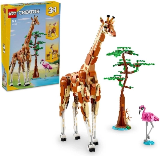 LEGO Creator 3-in-1 animali del safari – giraffa, gazzelle e leone