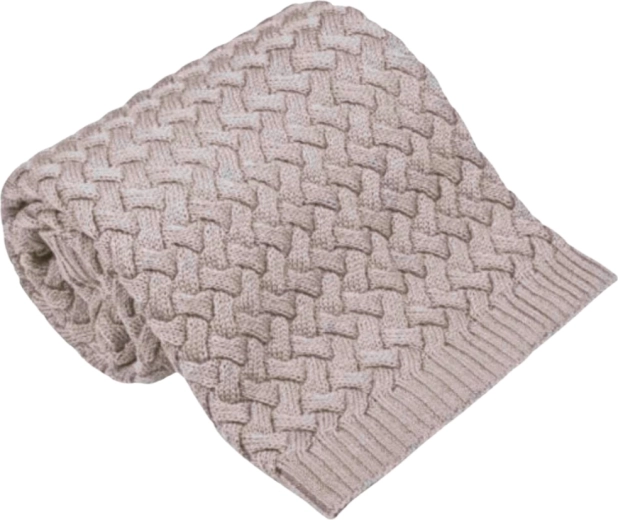 Coperta in merino NANNA Fluffy beige