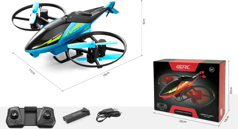 Elicottero RC telecomandato 18x17x6 cm