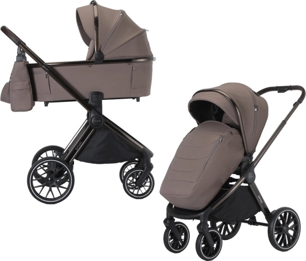 Passeggino combinato Adamex Spark 2 in 1 chocolate fango