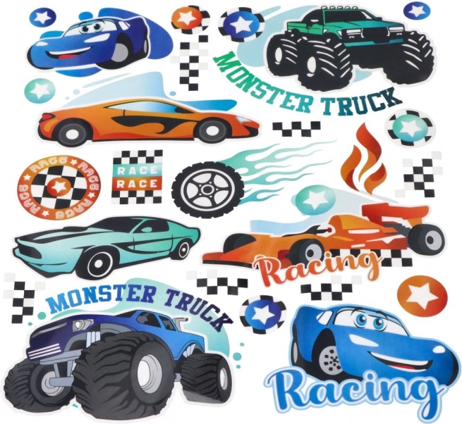 Toppe termoadesive Monster Truck – foglio grande 20 × 30 cm