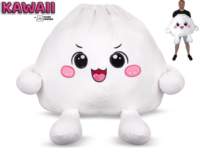 Plush Friends Kawaii peluche bao dumpling sorridente 60 cm