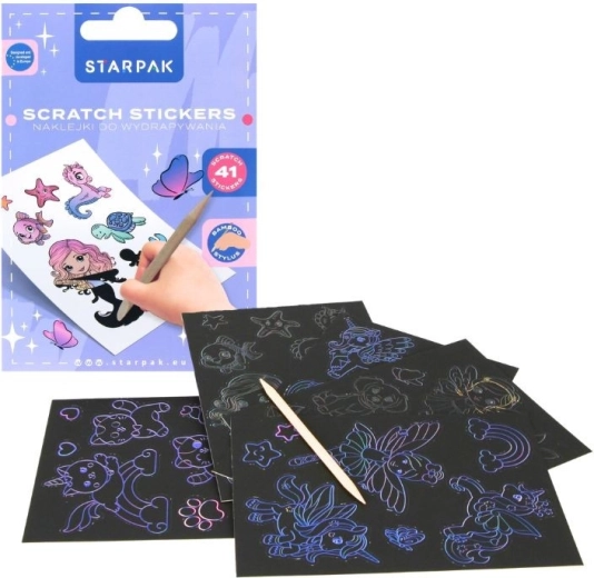 Adesivi da grattare fantasy 41 pz