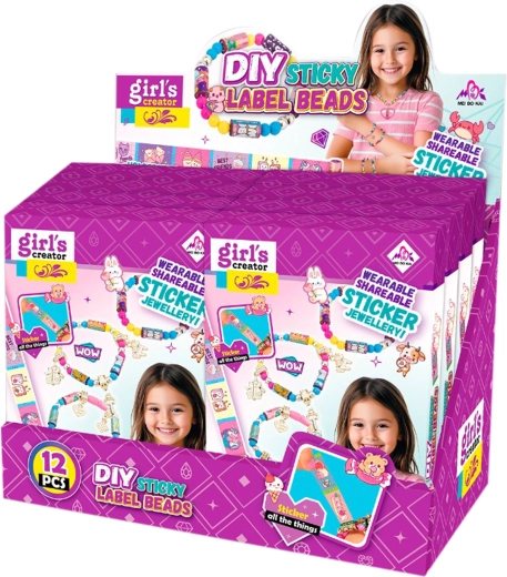 Set creativo per realizzare braccialetti con adesivi