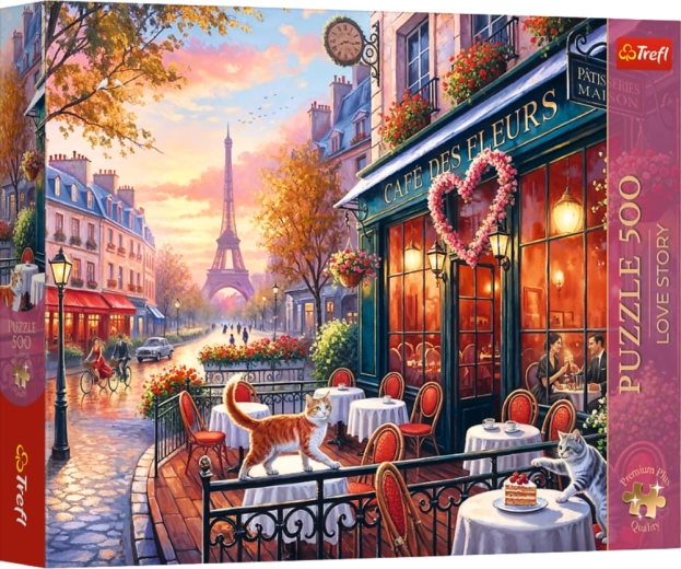 Puzzle Trefl Premium Plus da 500 pezzi Love story: amore a Parigi