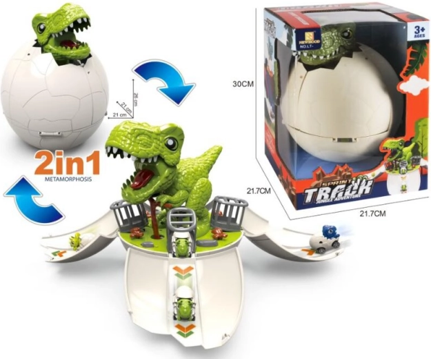 Dinosauro 2 in 1 – lanciatore di macchinine in un uovo di dinosauro