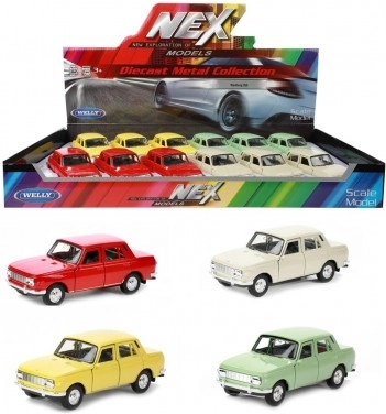 Auto Welly Wartburg 353 metallo/plastica 12 cm 4 colori a retrocarica