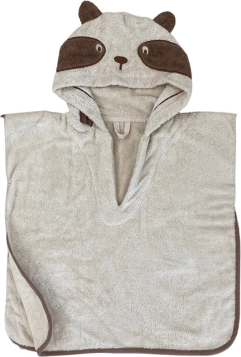 Poncho per bambini Nuuuroo con cappuccio Adelin White Swan