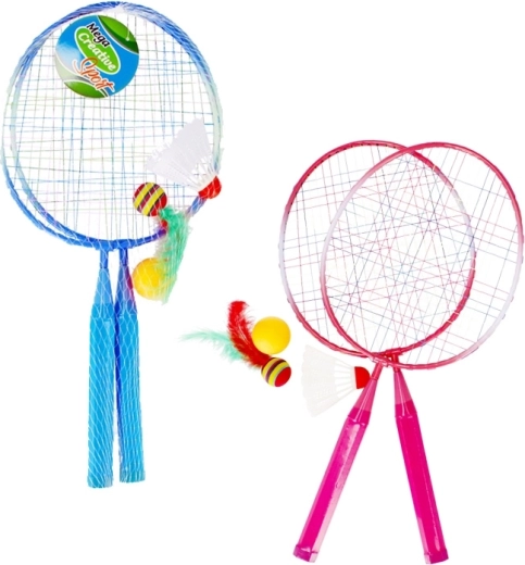 Set badminton per bambini – racchette in metallo, volano e palline