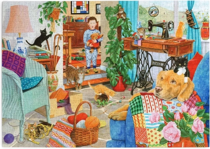Puzzle House of Puzzles Divertimento dei gatti 1000 pezzi