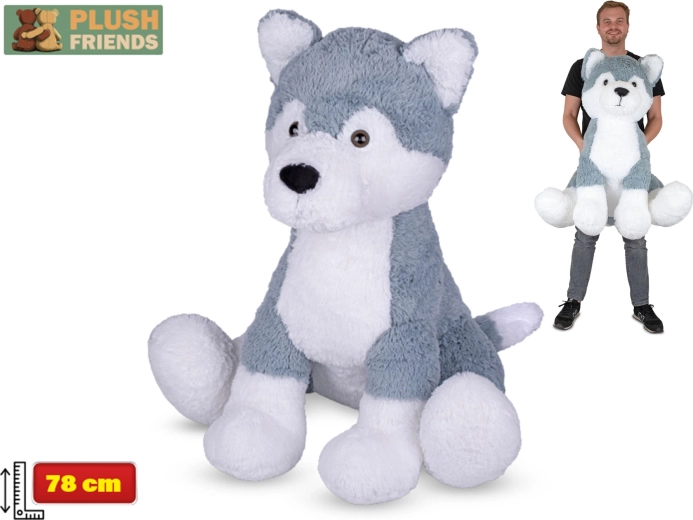 Cane husky di peluche 78 cm seduto – Plush Friends