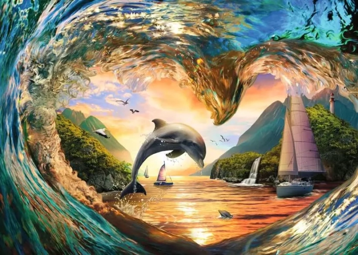 Puzzle Cuore delle onde marine 1000 pezzi RAVENSBURGER