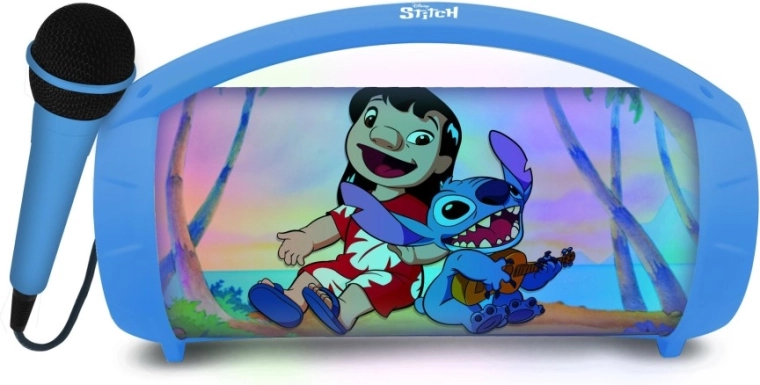 Altoparlante Bluetooth Lexibook Stitch con microfono e pannello luminoso