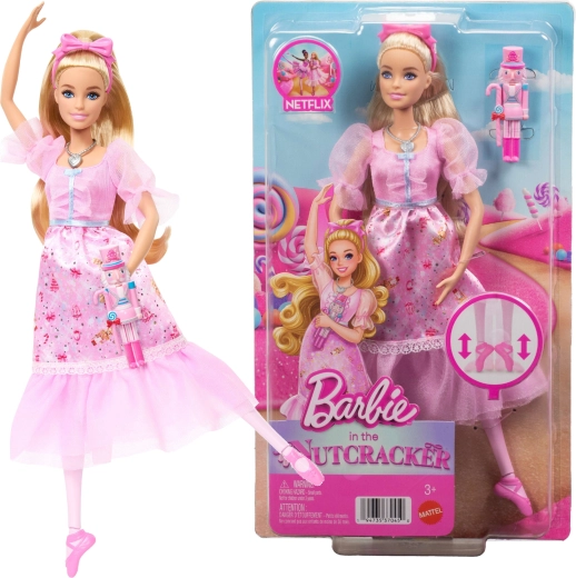 Barbie Schiaccianoci – ballerina Clara in camicia da notte rosa