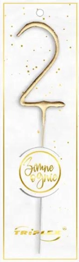 Stellina numero 2, 16,5 cm, oro