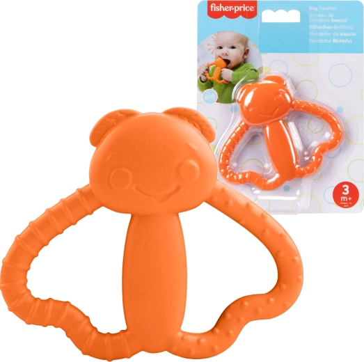 Massaggiagengive per neonati falena arancione FISHER‑PRICE, morbido e testurizzato