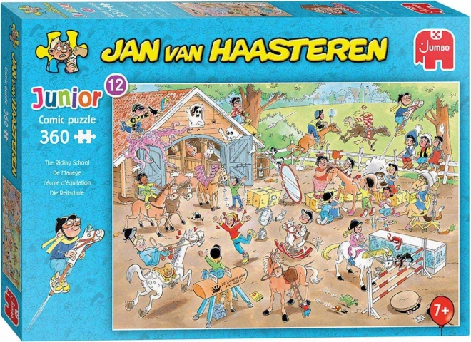 Puzzle JUMBO Jan van Haasteren Junior: scuola di equitazione, 360 pezzi