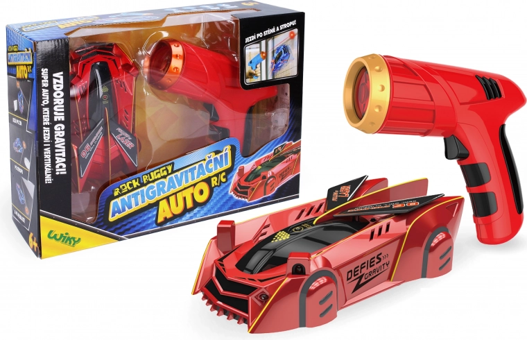 Rock Buggy auto RC antigravitazionale con laser 15 cm rosso