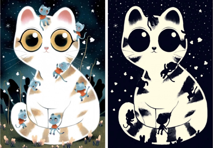 DJECO Puzzle luminoso Gatti coccolosi 50 pezzi