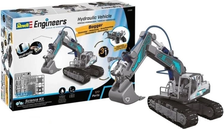 Kit di costruzione idraulico Revell escavatore 3 in 1