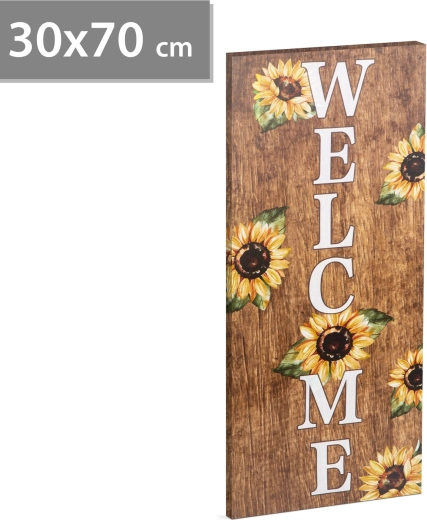 Quadro LED Welcome con gancio da parete
