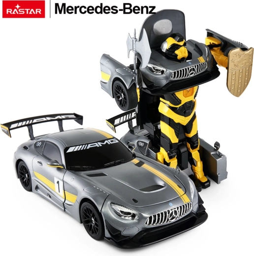Auto e robot RC 2 in 1 Rastar Mercedes‑AMG GT3 1:14 grigio