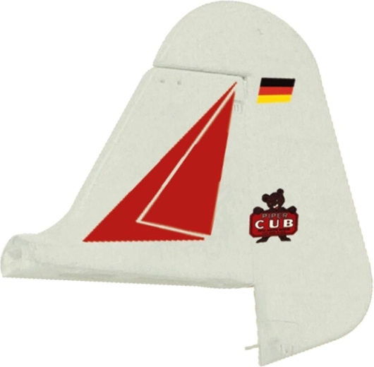 Deriva con timone per Piper Super Cub EP-Pro, rossa
