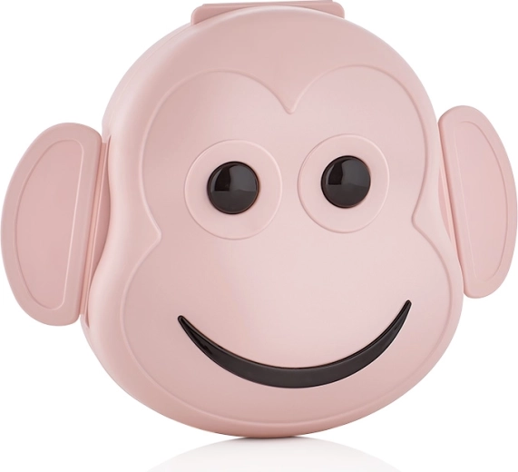 Portapranzo in plastica con motivo scimmietta 15,5 × 18 × 9 cm