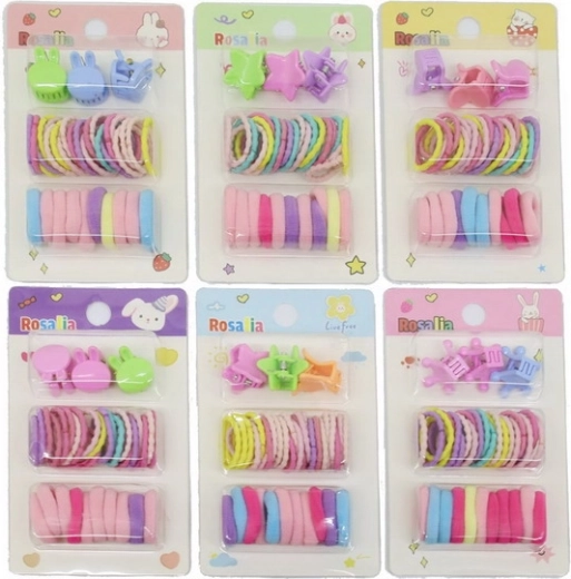 Set di accessori per capelli – elastici e mollette